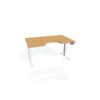 Pracovný stôl Motion Ergo, PO, 3S, 120x61-128x90 cm, buk/biely